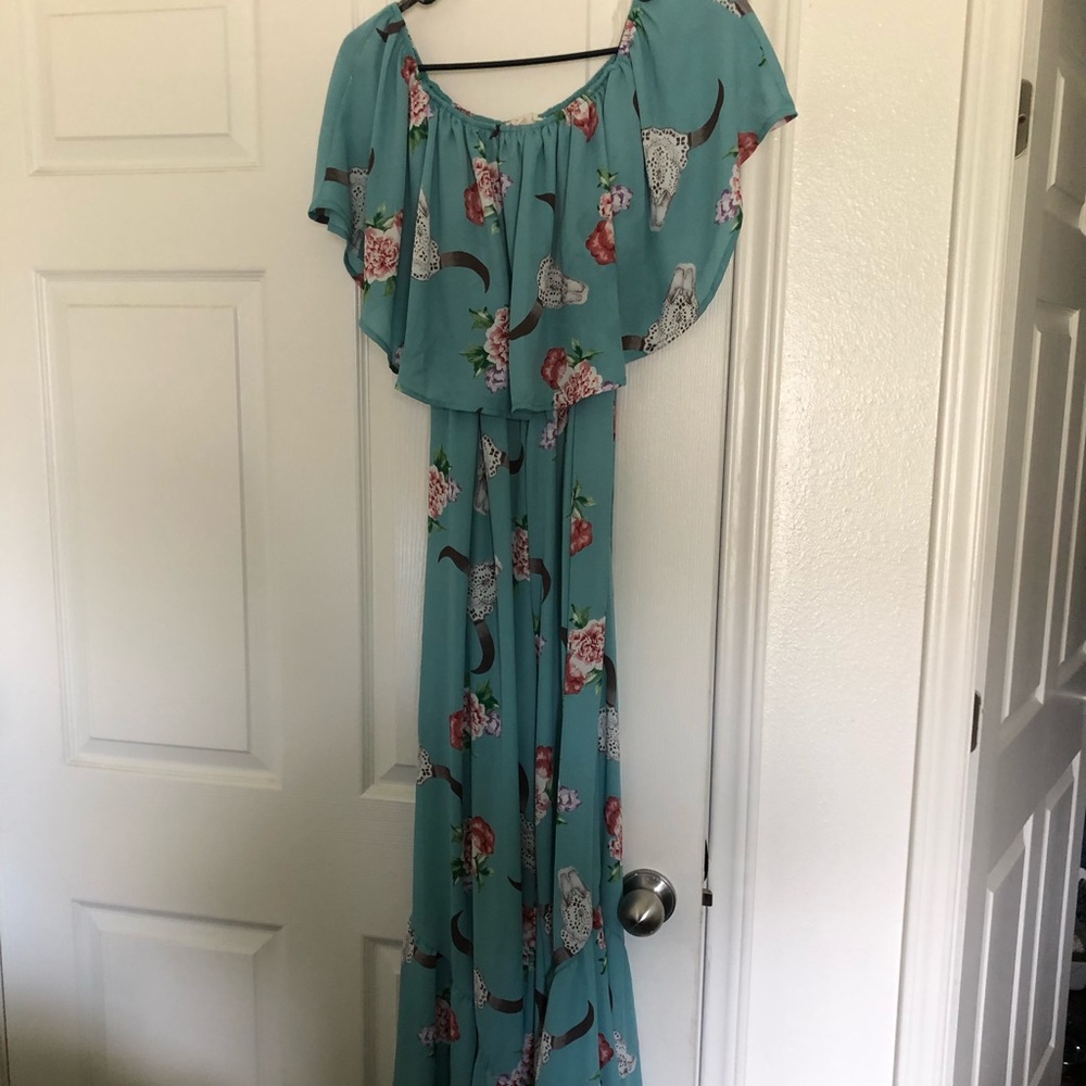 bull skull printed jumpsuit
